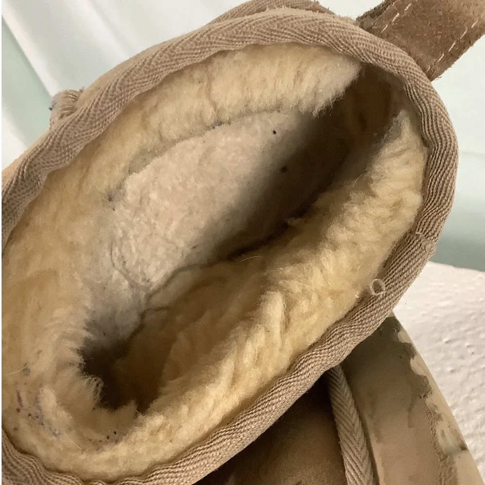 UGG Classic Ultra Mini Chestnut Tan Suede Ankle Boots 1116109 Womens